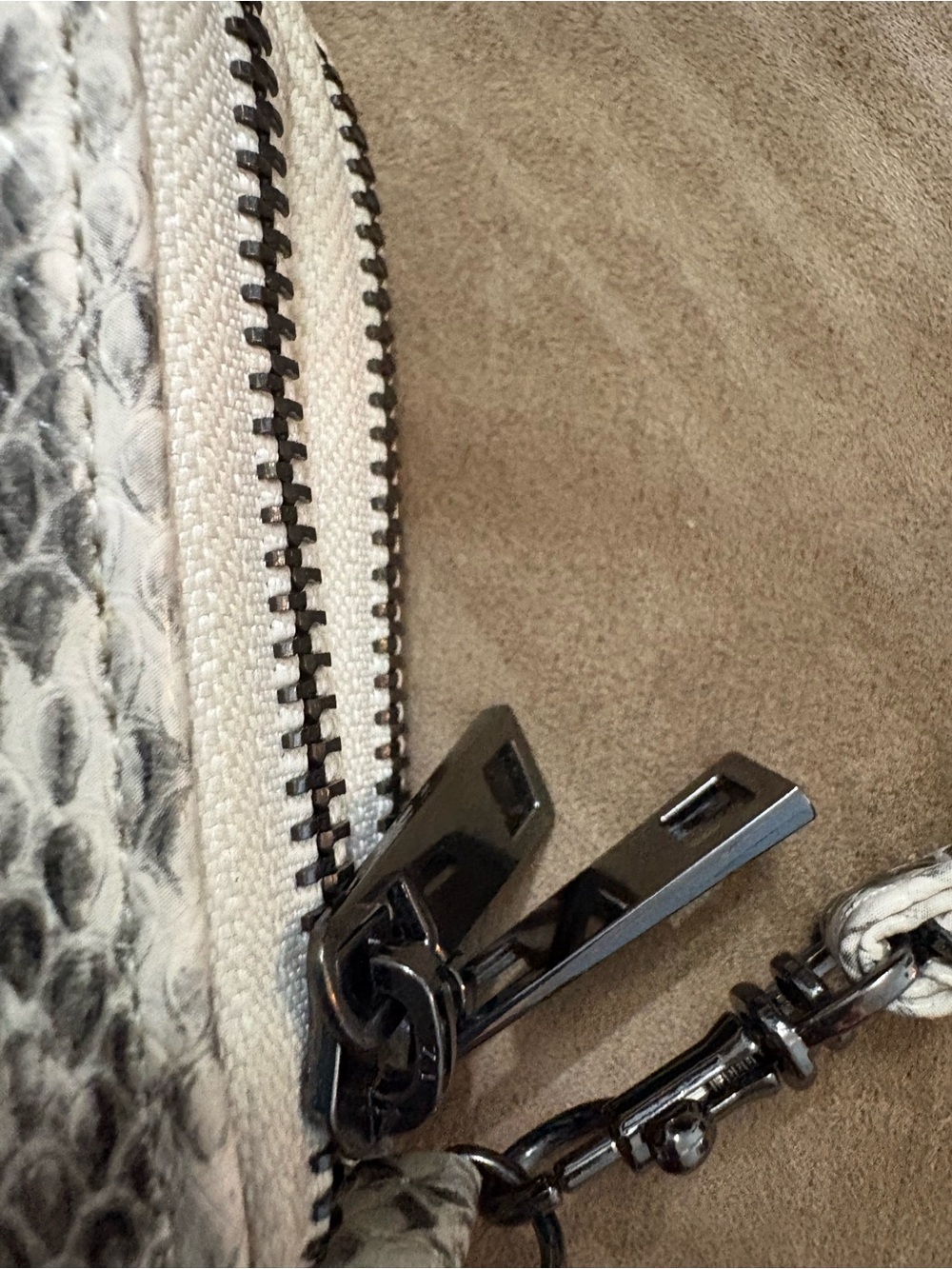 a new day Snake-Print Double Zip Wristlet Wallet in White and Gray - Picture 11 of 11